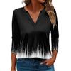 Women's T Shirt Tee Printed 3/4 Sleeve Daily Weekend Fashion Basic V Neck Regular Top