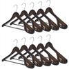 Wood Solid Hanger Ultra Wide Shoulders And Anti Slip Design For Rotating Hook