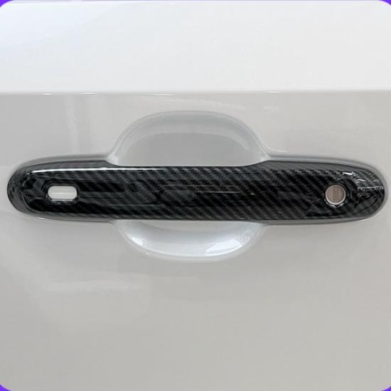 Carbon Fiber Car Door Handles Cover 4pcs For Toyota Land Cruiser 2024 2025