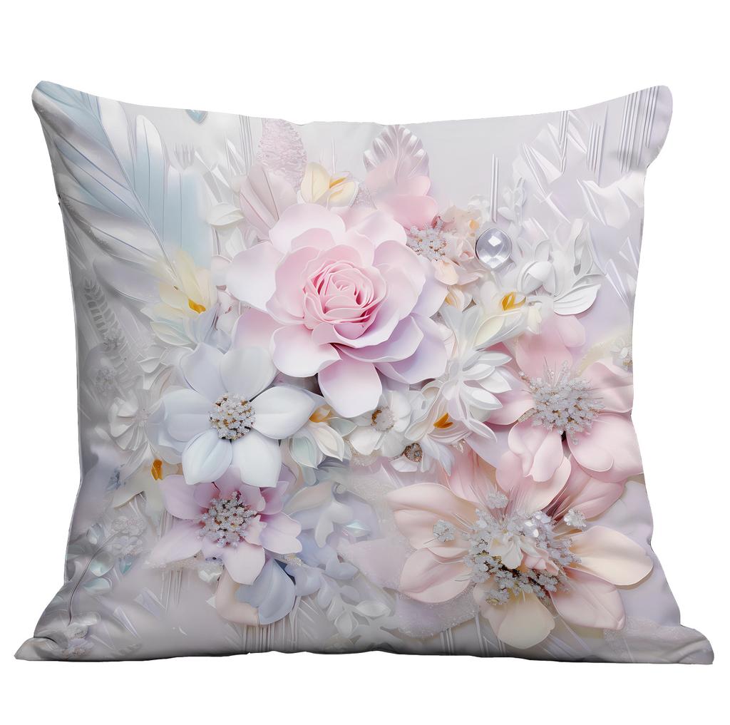 New Retro Imitation Three-dimensional Flower and Bird Pillowcase Home Living Room Sofa Cushion Pillowcase Decoration