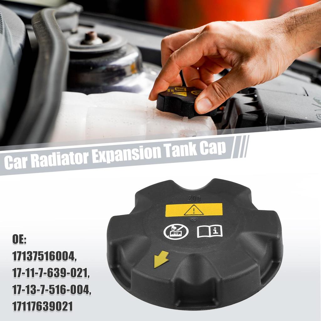 ACROPIX Car Radiator Reservoir Extension Tank Cap Fits BM W Fits 525i E60 535i F10 Black 1 Pcs