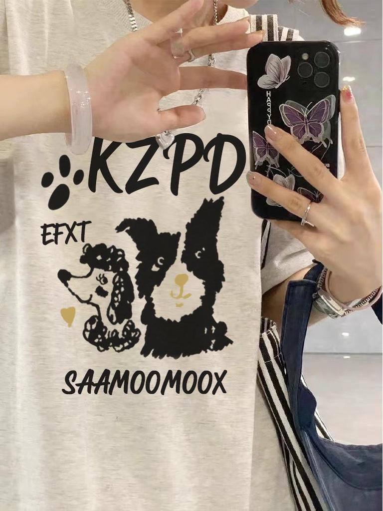 Women's Plus Size Retro Short Sleeve T-Shirt - 2025 New Design, Loose Fit