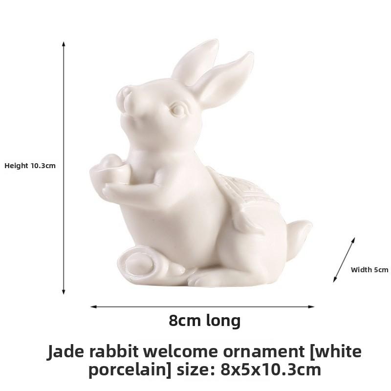 Feng Shui Wealth Ox Statue Ceramic Figurine Money Luck Charm for Home Office Desk Decor Bullish Vibe Gift for Career Success