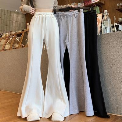 Schlaghose mit hoher Taille und weitem Bein für Damen mit schlankmachender, lässiger, zu allen Outfits passende Jogginghose