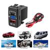 12V-24V Adapter gniazda ładowarki samochodowej Dwa porty USB Szybkie gniazdo ładowarki ze wskaźnikiem napięcia dla akcesoriów samochodowych Toyota 40X22mm