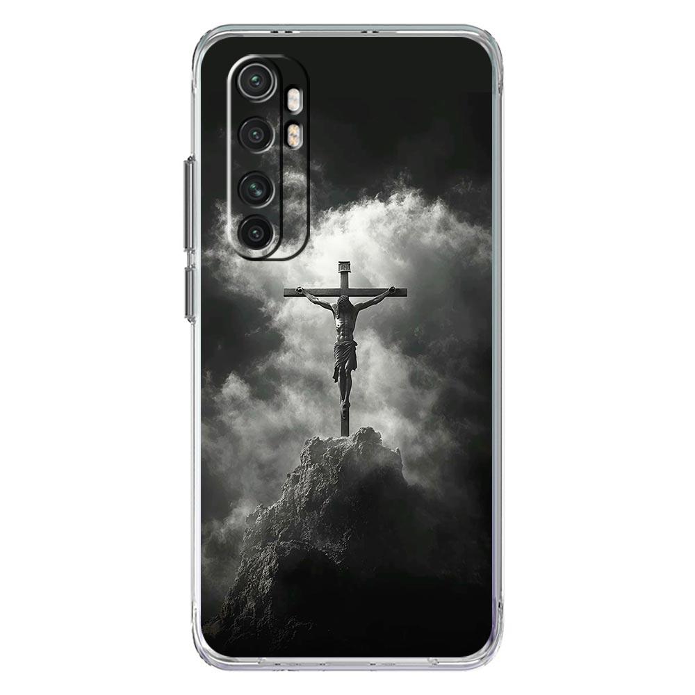 Phone Case For Xiaomi Mi Poco X7 X6 X5 NFC X3 F7 Ultra F6 Pro F3 15 14T 14 13T 11 12 13 Lite TPU Cover Bible Jesus Christ Cross