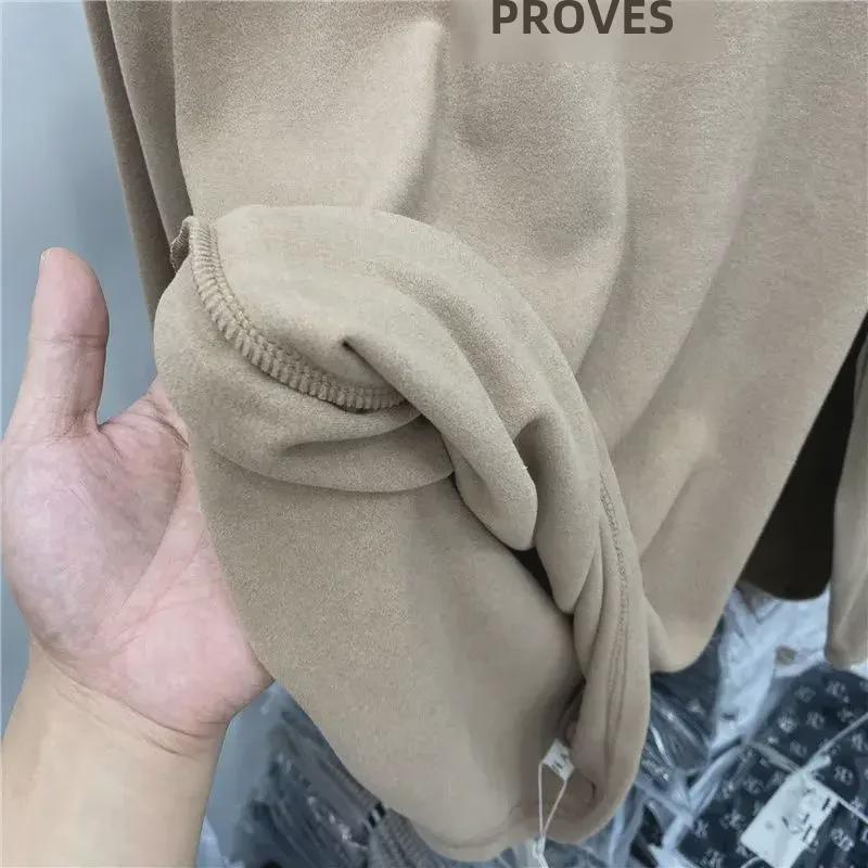 Damen Herbst/Winter Besticktes Samt Langarm Oberteil