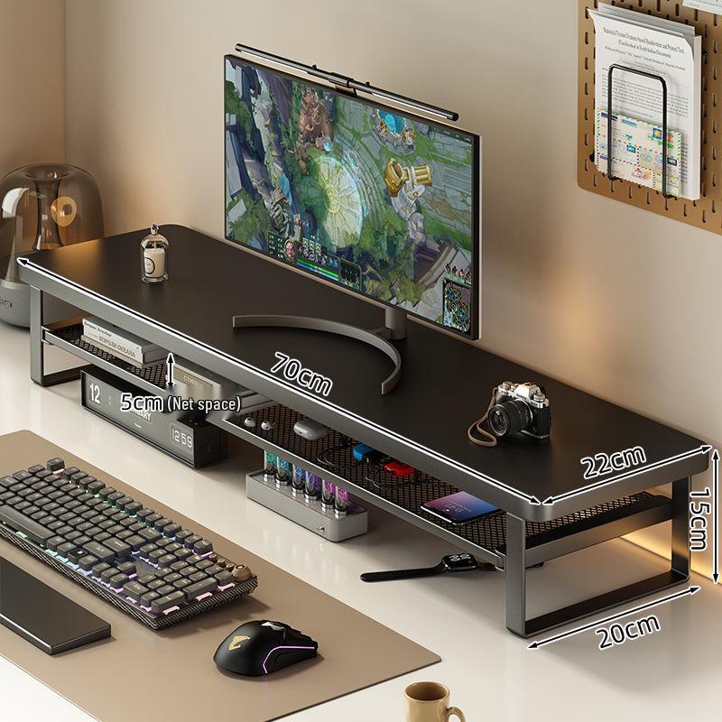 Adjustable Desktop Monitor Stand with Storage