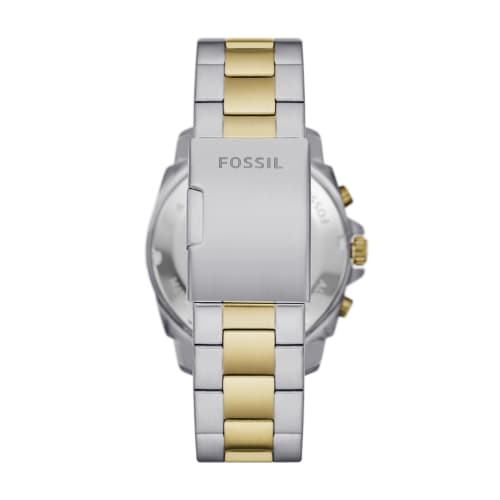 Fossil PRIVATEER BQ2815 Men's Watch, Silver & Gold