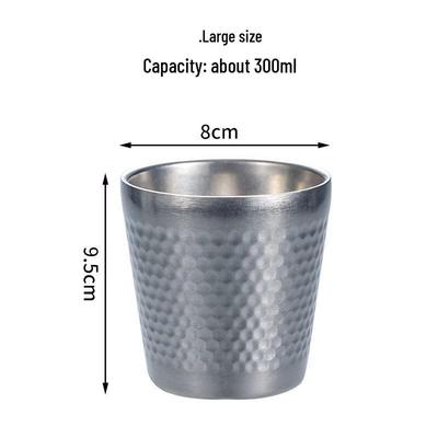 Wutuo Vintage Stainless Steel Diamond Cups (Set of 2)