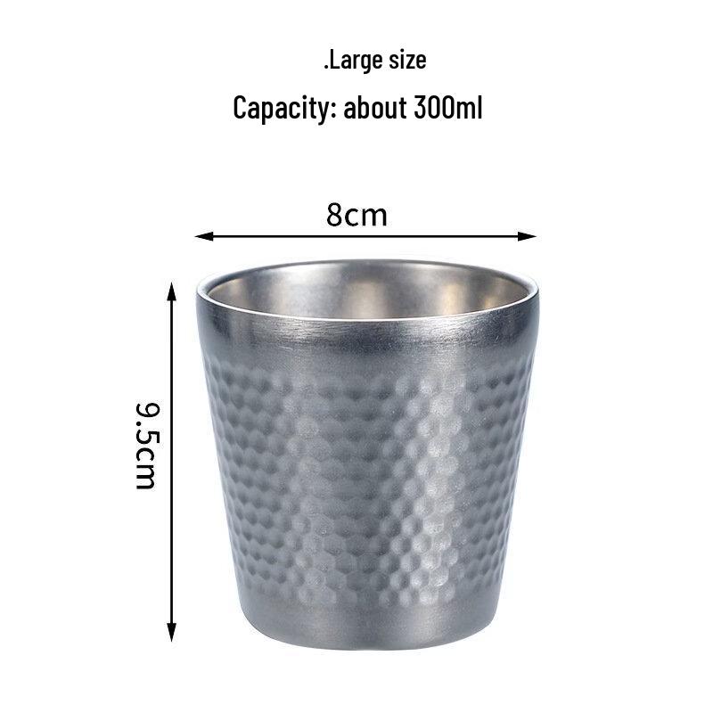 Wutuo Vintage Stainless Steel Diamond Cups (Set of 2)