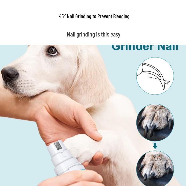 Pet Electric Nail Grinder with Bloodline Light for Cats & Dogs - Nail Care Tool & Clippers