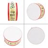 Wooden Drum Set with Shoulder Strap and Drumstick Double Sided Kids Drum Toy