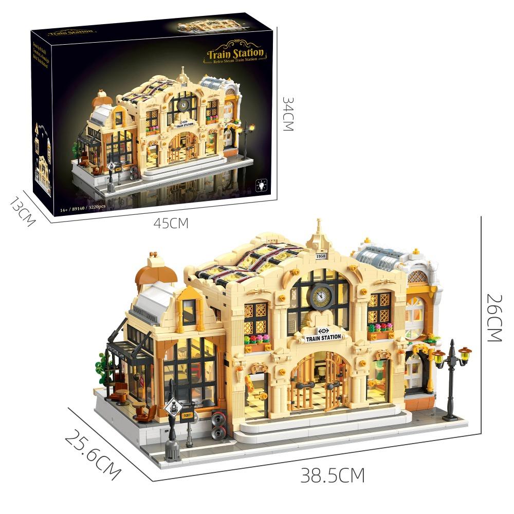 City Street Scene Building Blocks Set Modular House DIY Bricks Model Kit Creative Assembly Toy Decor Collectible Gift for Adults