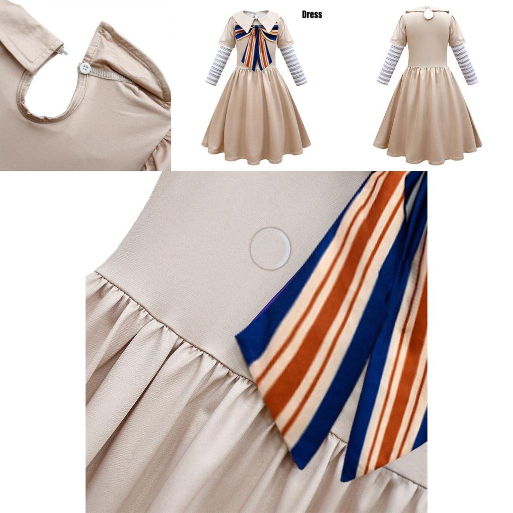 M3gan Girls' Halloween Costume Dress For Cosplay Polyester Fabric Available In Multiple Sizes