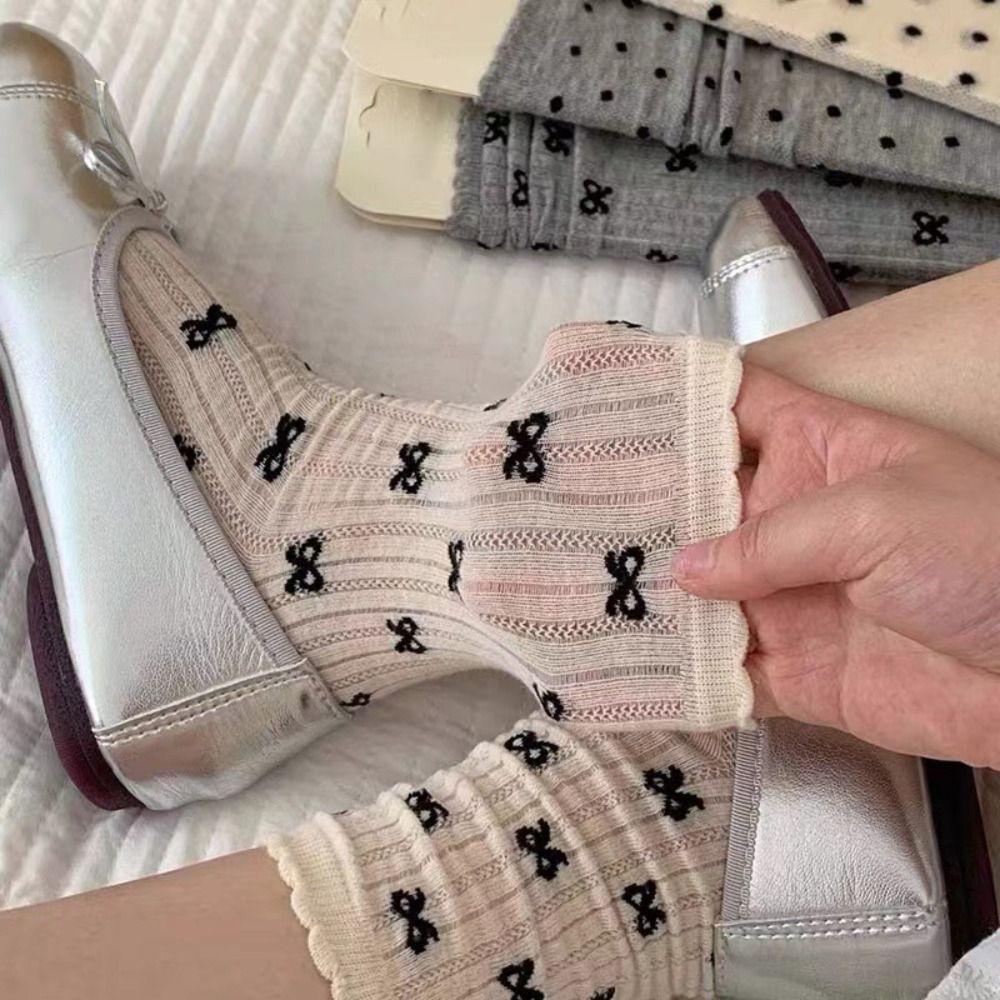 

Spring Summer Long Socks Breathable Sweet Stockings New Cotton Socks