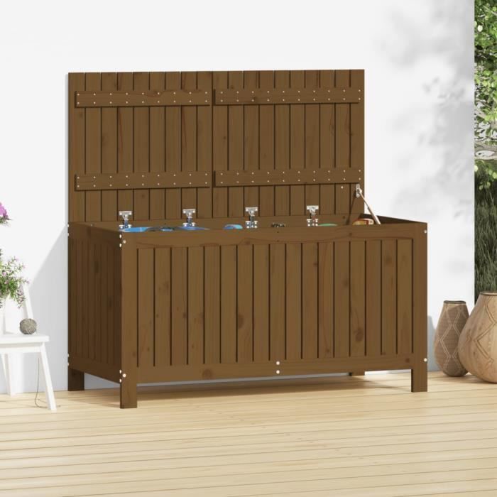 VidaXL Garden Storage Box Honey Brown 121x55x64 Cm Pine Wood 823846