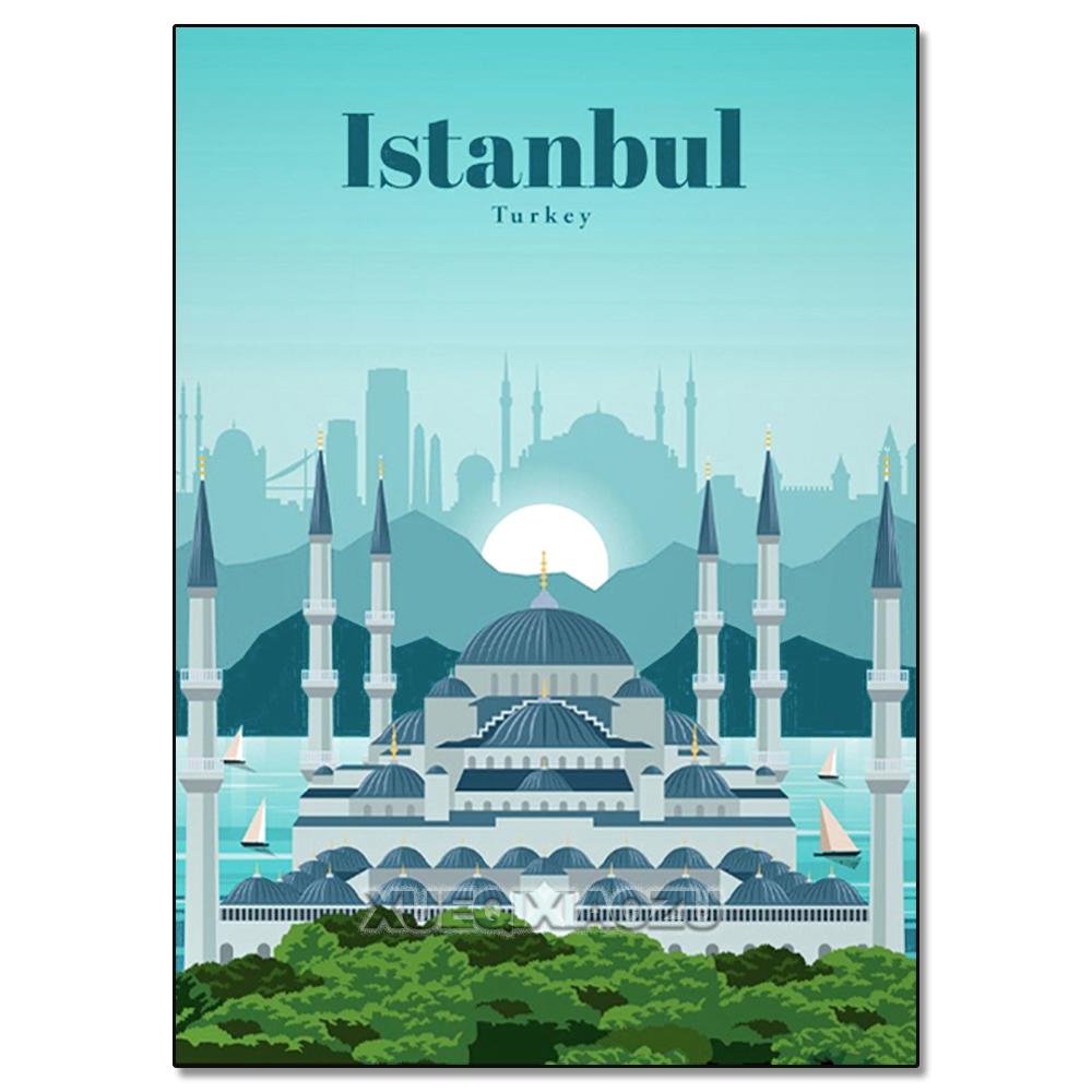 Urban Architecture Diamond Painting Decoration Diy Full Drill Santorini Madrid Rome Mosaic Inlay Cross Embroidery Set Gift