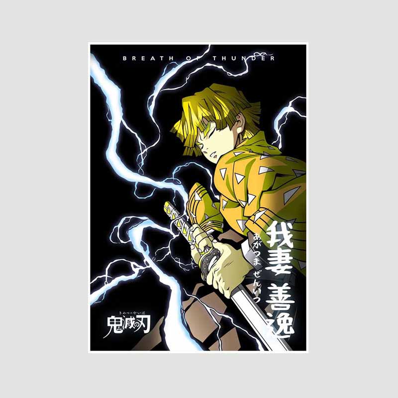 Japanese Comic Movie Demon Slayer Mugen Train Anime Posters Kimetsu No Yaiba White Paper Poster Art Painting Wall Decoration Mural Home Decor