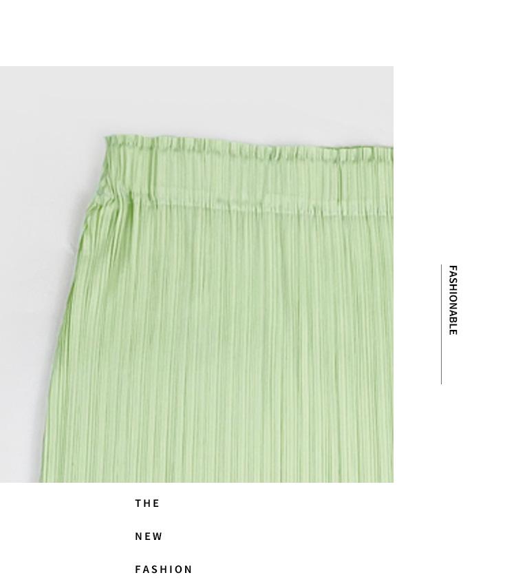 2025 Summer Pleated Tassel A-line Midi Skirt – High Waist Commute Design for Women