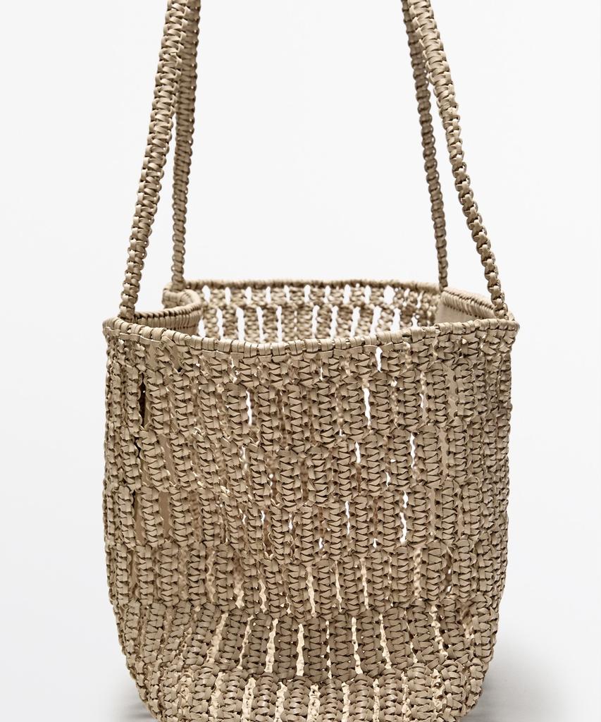 Massimo Dutti Napa Leather Weaving Shopper Bag
