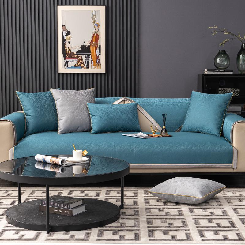 European-Style Sofa Cushion High-Grade Affordable Luxury Style Sofa Cover Straight Row Non-Slip Four Seasons Universal Sofa Cushion