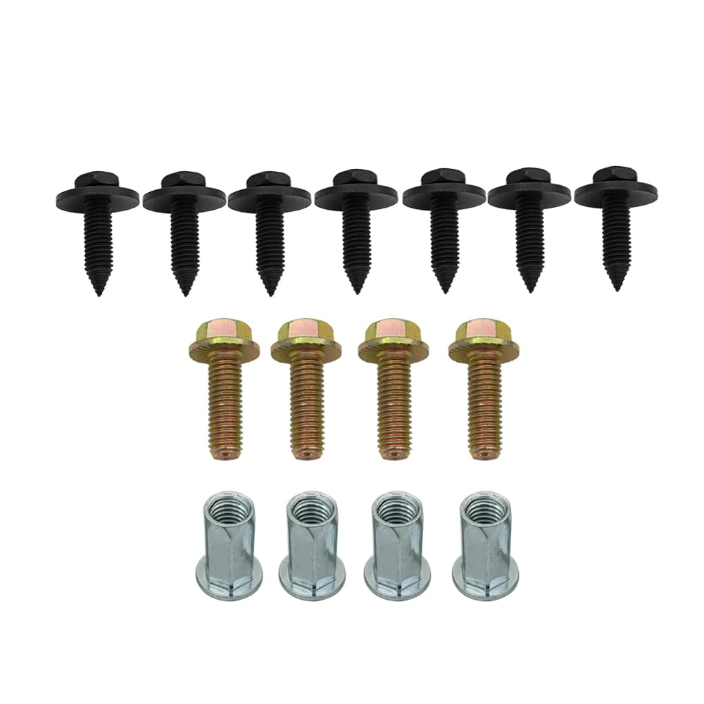 Front Bumper Skid Plate Bolts Nutserts Rivet Nuts Fits for Jeep Gladiator 2020-2024, Wrangler 2018-2024 6511076AA, 6104414AA, 6512587AA