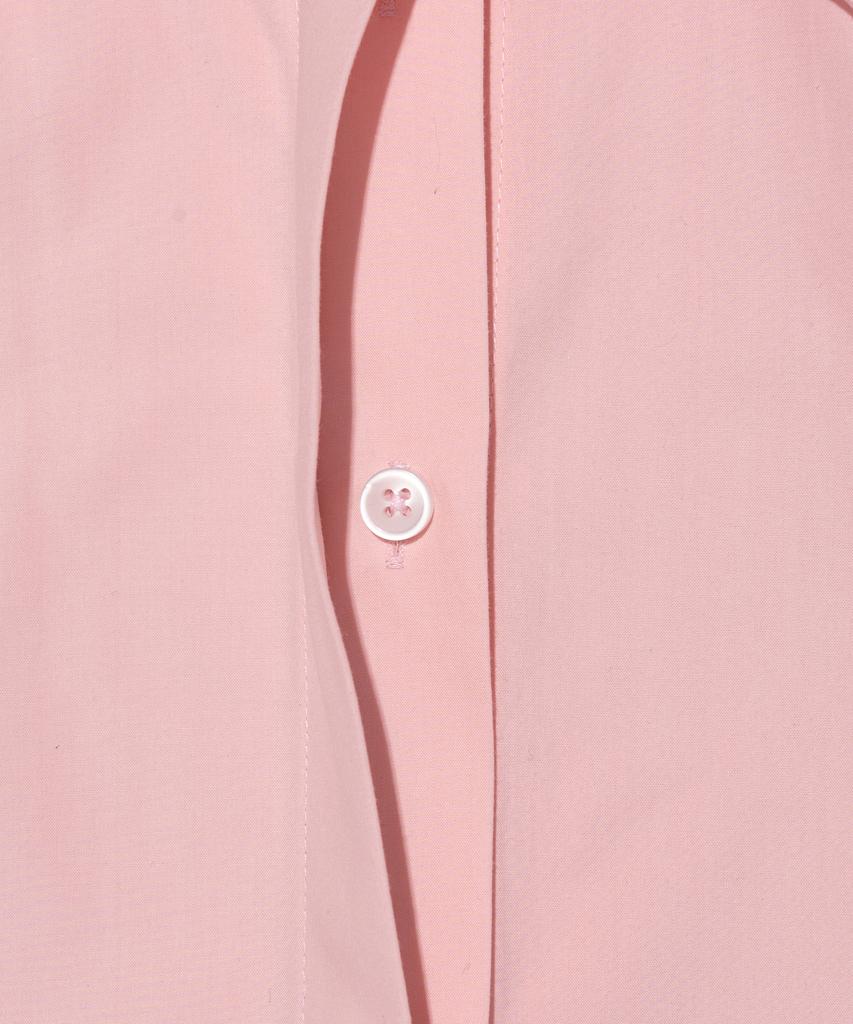 DEPASION Big Collar Crop Long Sleeve Shirt (Pink)