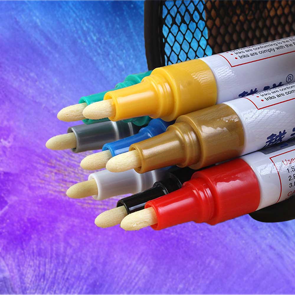 Colors Polishing Waxing Sponge Paint Marker Painting Pens Permanent Waterproof Tyres Cars Doodle Oil Pen Paint Cleaner Polishes