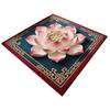 Lotus Area Rug Non-slip Washable Flower Indoor Floor Mat Chinese Style Lotus Carpet Living Room Bedroom Office Home Decoration