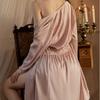 Women's Silky Satin Lace Trim Pajama Set - Camisole and Shorts