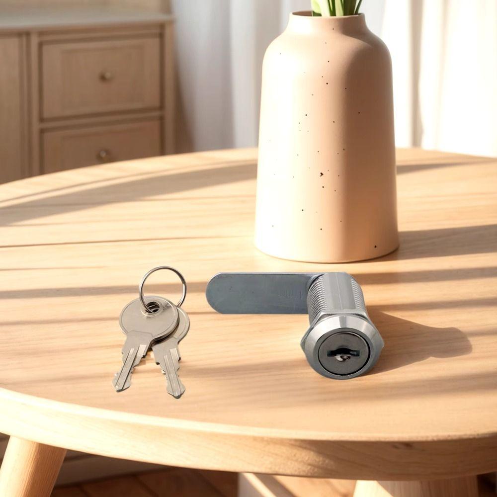 16/20/25/30mm Zinc Alloy Security Lock Set with 2 Key Drawer Lock Durable Cam Locks
