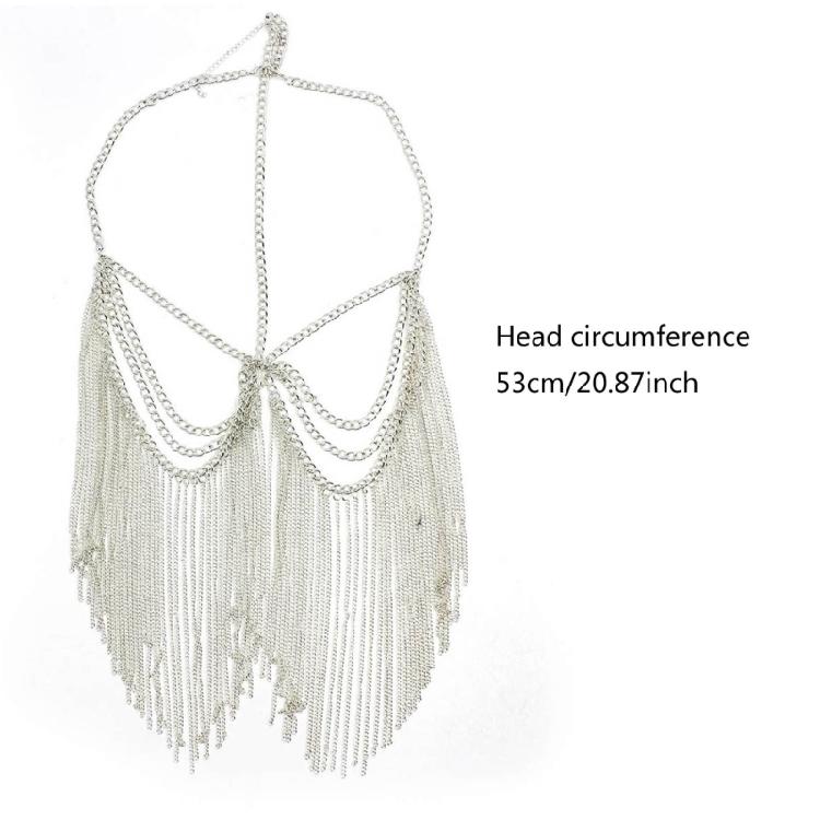 Tassels Face Chain Masquerade Mask for Halloween Costumes, Nightclub Party