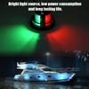 Akozon Navigation Light Marine Boat /24V Stainless Steel Red & Green LED Navigation Signal Light Lamp Yacht Accessories