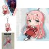 Ditf Darling In The Franxx Keyring Zero Two 002 Acrylic Keychain Premium Quality Gift For Anime Lovers