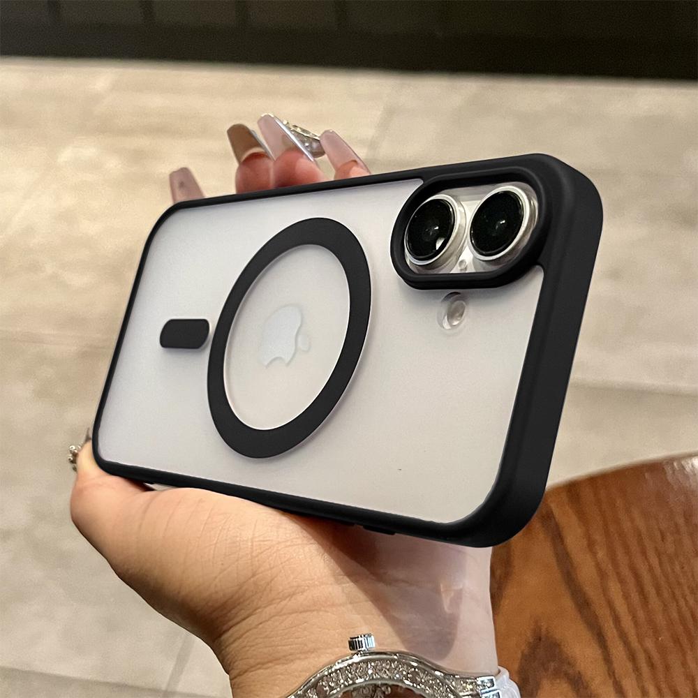 Luxury For Magsafe Wireless Charging Case For iPhone 16 13 14 15 Pro Max Clear Shockproof Magnetic Phone Cases Cover Accessories