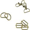 50Pieces Swivels Snap Hook, Metal Drings, Triglide Slide Buckles for DIY Handicrafts Backpacks Handbag Purse