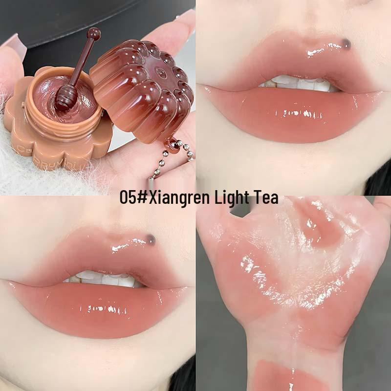 CAPPUVINI Moisturizing Lip Glaze: Jelly Pudding Texture for Plump Watery Color Lips.