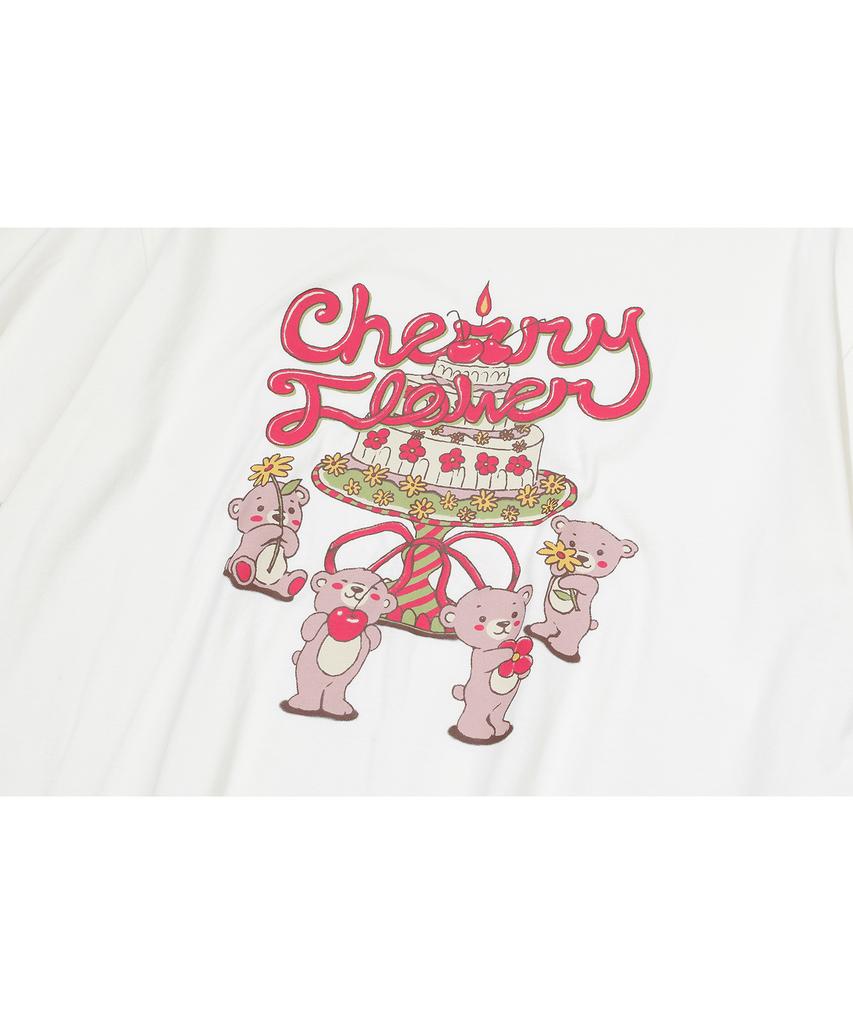 CPGN STUDIO Teddy'S Cake Short-Sleeve T-Shirt Cream