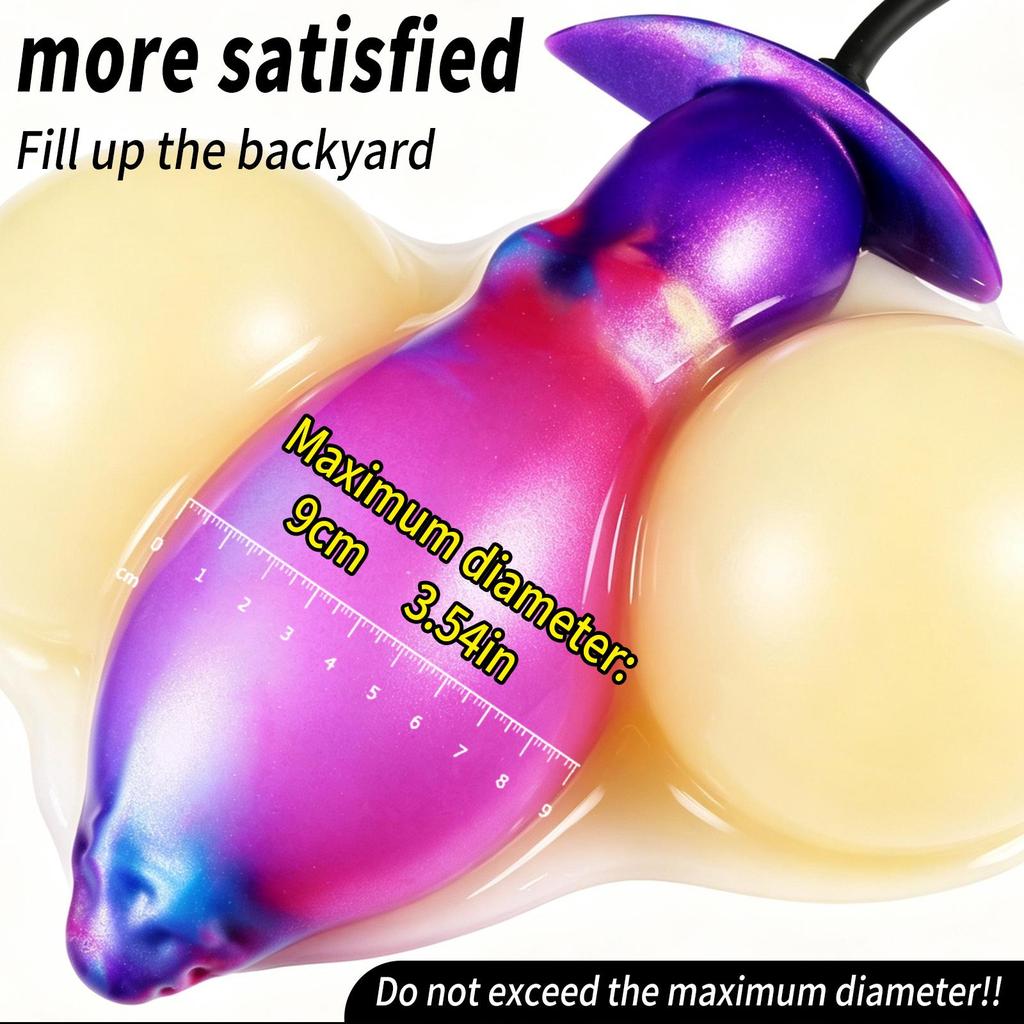 New Colorful Liquid Silicone Anal Plug – Realistic Phallic Design, Suitable for Anal Play and Masturbation (BDSM/Adult Toy #S)