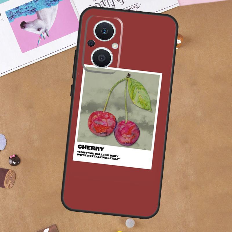Cherry Pattern For OPPO Reno 13 12 11 10 14 Pro 8T 11F 12F 13F 14F 7 8 Lite OPPO Find X9 X8 X6 X5 Pro Case OPPO Reno14 Pro