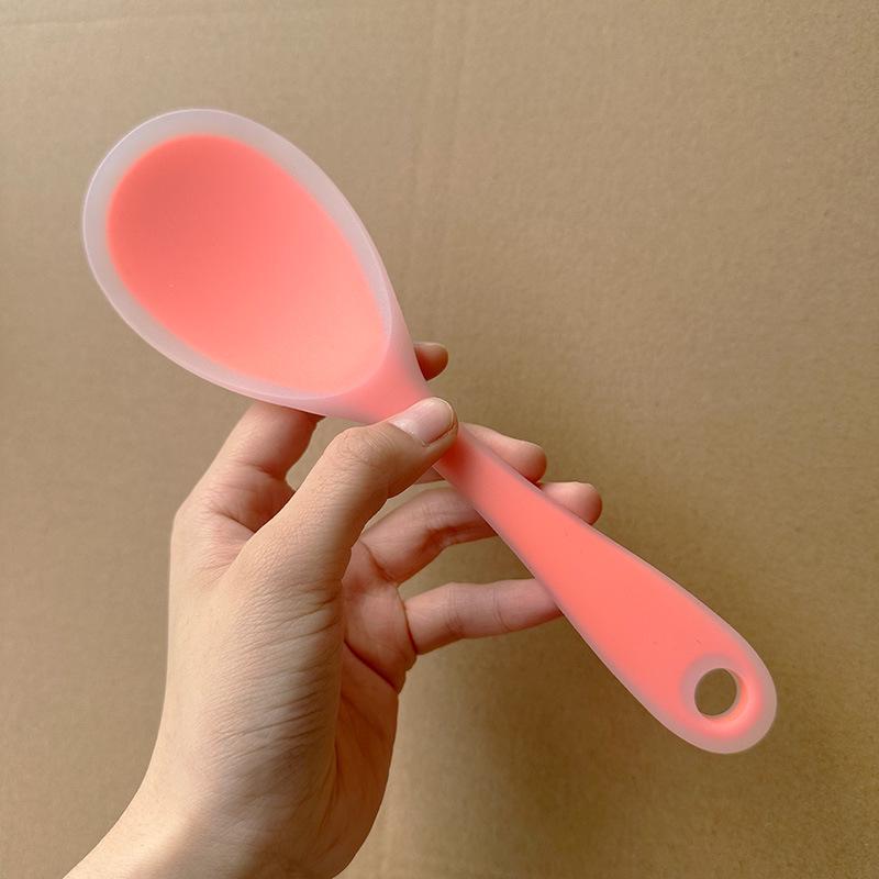 Food-Grade Silicone Rice Spoon, Heat-Resistant, Non-Scratch Serving Spoon