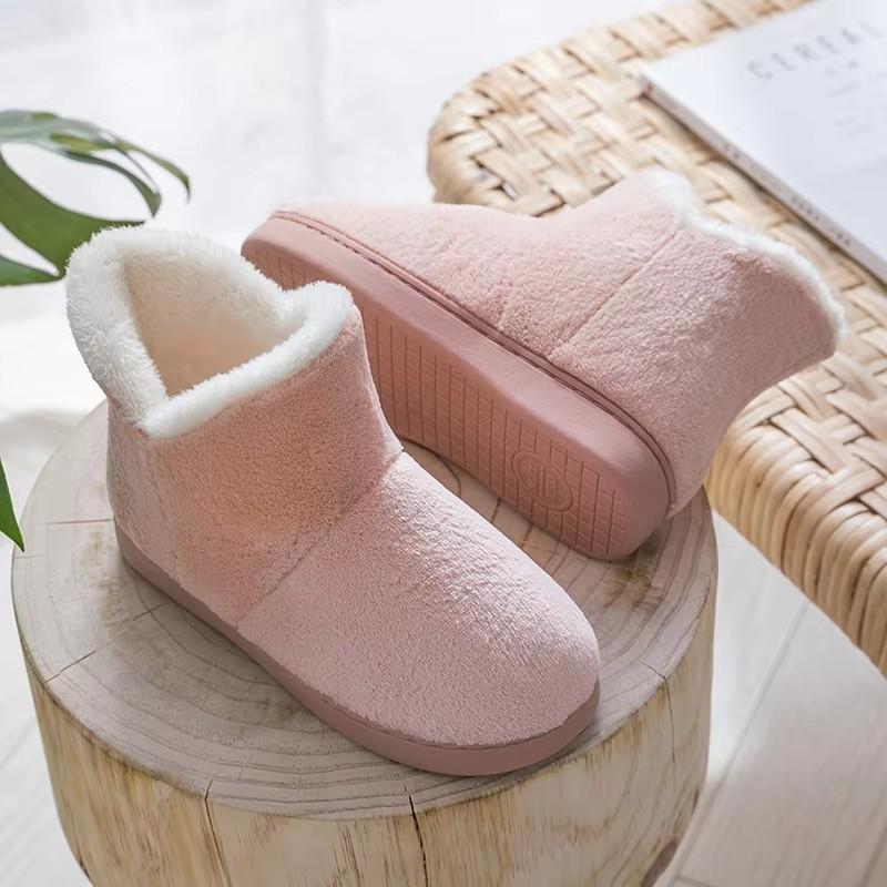 Fashion Crestar Winter Warm Plush Cotton Boots For Women Girls Anti-slip Fur Fuzzy Snow Boots Comfortable Soft Fluffy House Cotton Shoes