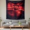 "Red Themed Football Player Design Patterned tapestry for bedroom and living room home decor"