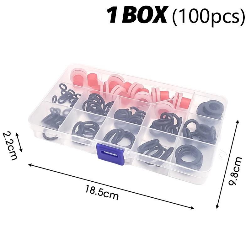 

Rubber Faucet Gasket O-Ring Kit Valve Threaded Pipe Hose Silicone Washers Seal O Ring for Plumbing Plug Repair Assortment Set
