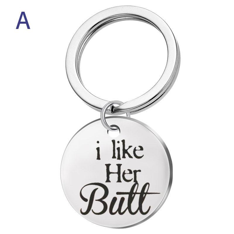Stainless Steel Cute Couple Keychain Love Key Ring Gift For Boyfriend Girlfriend With Premium Quality Polished Finish