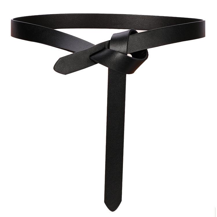 Belt Women's Decoration with Dress Korean Fashion Pillow Cover Versatile Black Shirt Knotted Belt