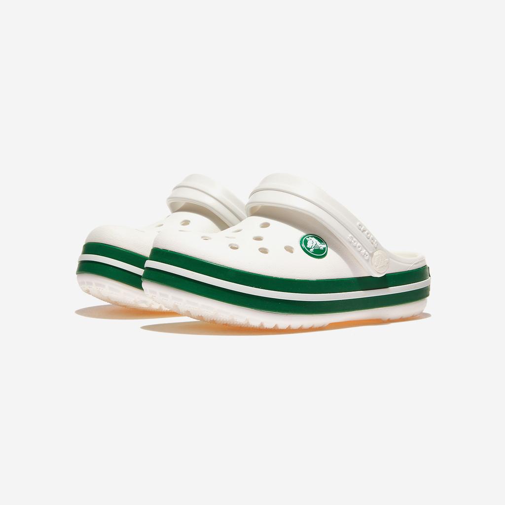 Crocs Crocband Clog Toddler [CRS207005-WHITE/GREEN IVY]