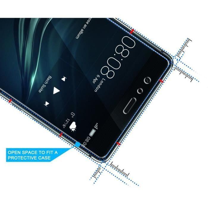 Film de protection d'écran - Phonillico® - HUAWEI P9 - Verre trempé - Anti rayure - Transparent