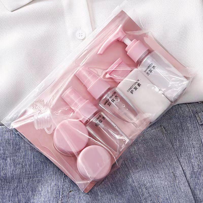 Set de 11 sticle de călătorie pentru articole de toaletă, recipiente portabile de călătorie pentru șampon, balsam, loțiune, gel de spălat pentru corp, cosmetice de frumusețe